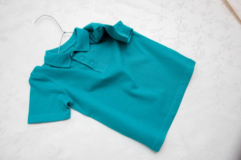 Polo Enfant GEORGE 100% Coton – Vert Turquoise – Taille 5 ans