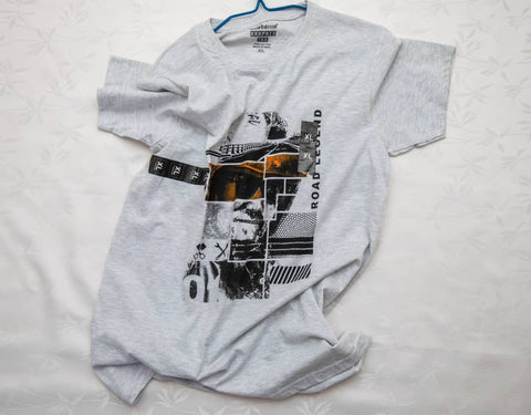 T-shirt ADO Outdoor Graphic – Gris – 100% Coton – Taille XL