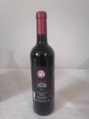 Merlot ROSE D'UN SOIR – Vin Rouge de France – 12,5% Vol – Millésime 2018